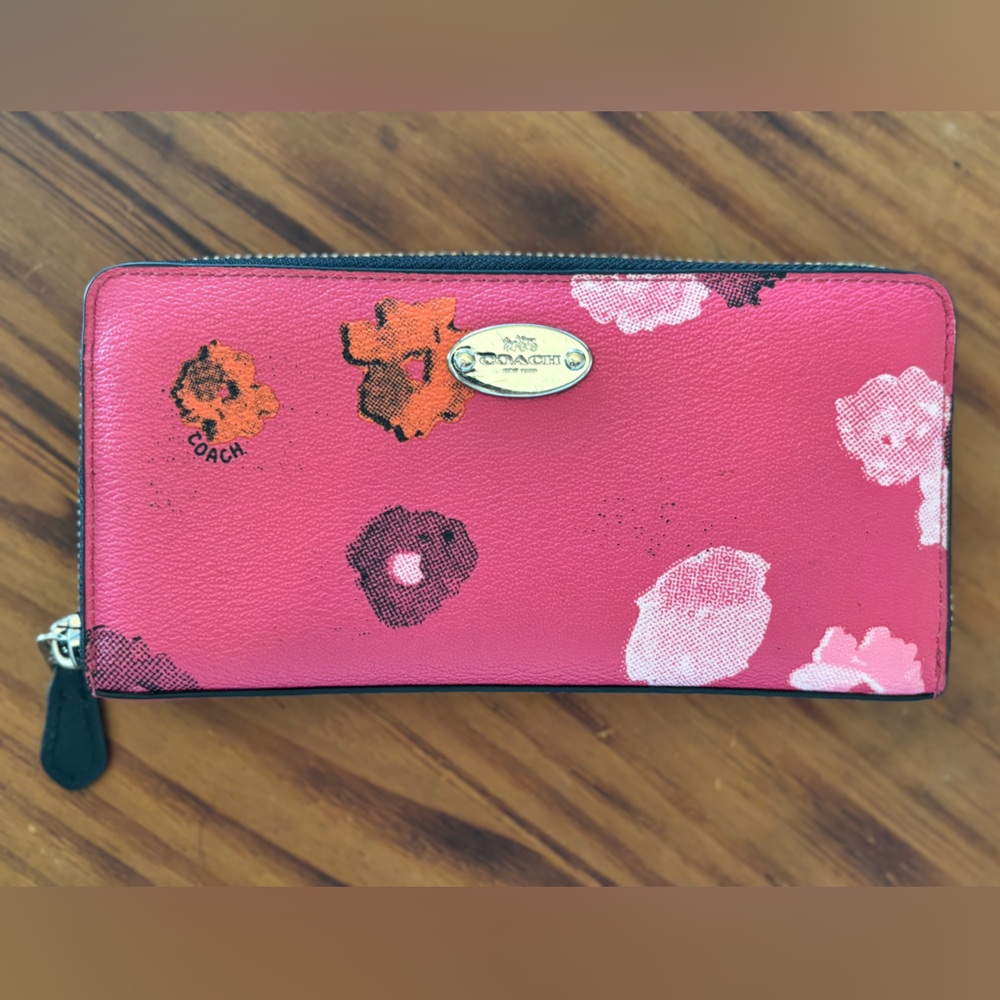 Coach Pink Floral Wallet